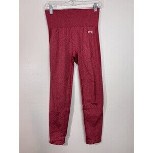 AYBL Women's Large Empower Seamless Training Workout Leggings Heather Maroon